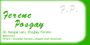 ferenc posgay business card